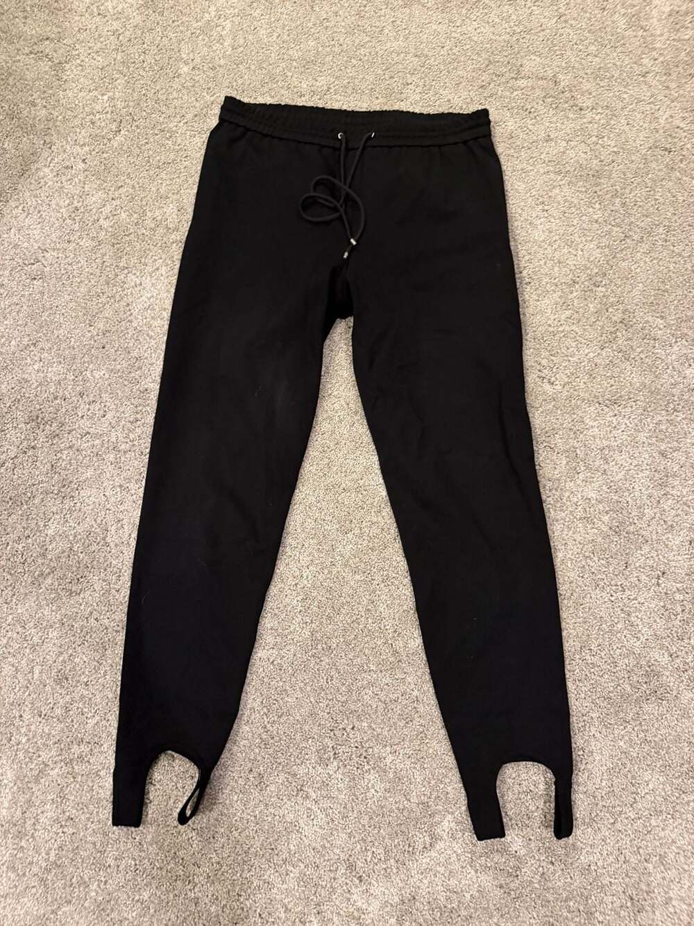 Theory Pull On Stirrup New Ponte Pants Size M Black